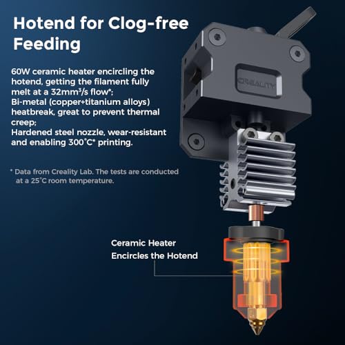 Creality K1C 3D Printer, 2024 New Version 3D Printers with 600mm/s Fast Printing Speed, Support Carbon Fiber Filament 300℃ High-Temp Print, Auto Leveling and Clog-Free Direct Extruder