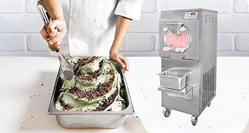 Kolice ETL Commercial Hard Ice Cream Machine, Batch Freezer,Italian Ice Water Machine-30-40L/H