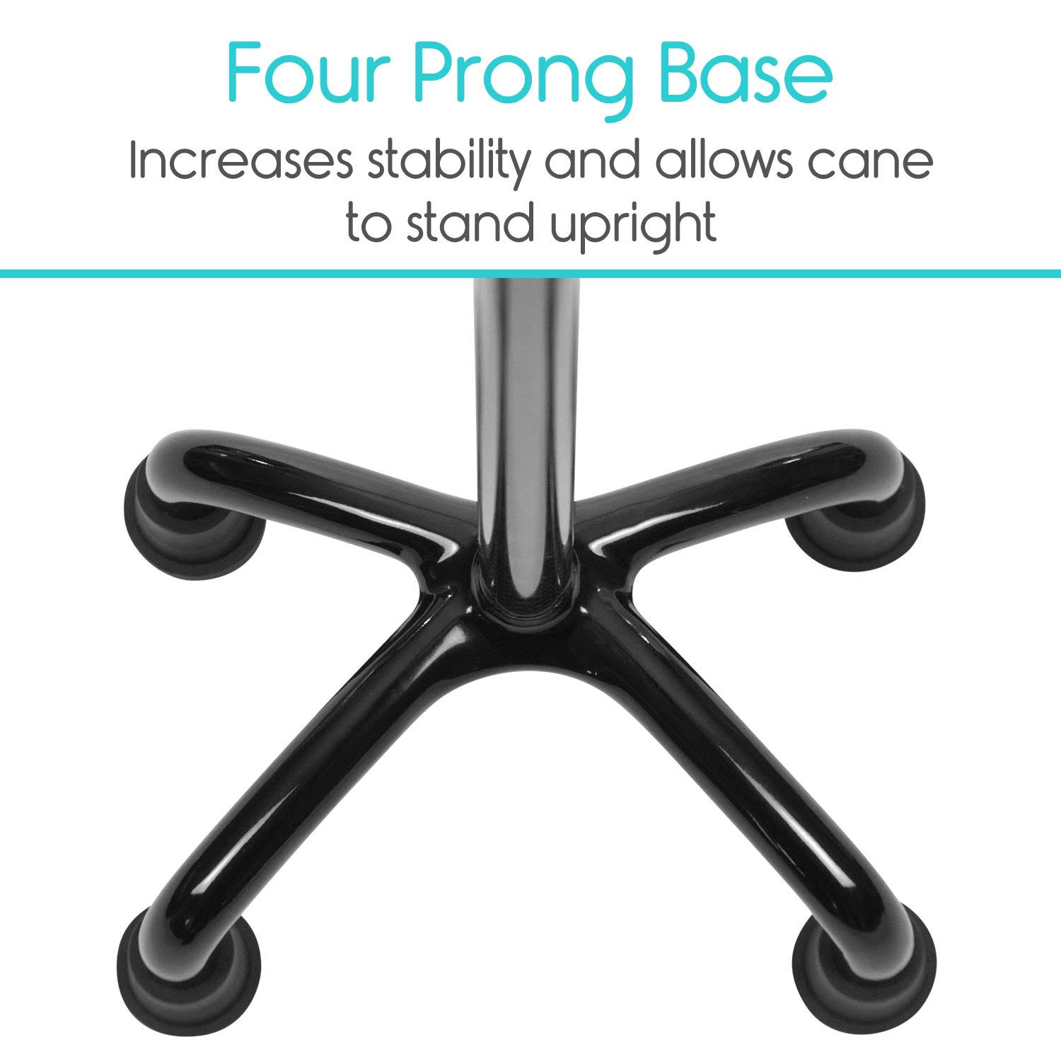 Vive Carbon Fiber Quad Cane - Ultra Lightweight Walking Stick