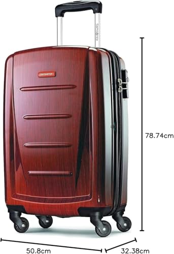 Samsonite Winfield 2 Hardside Expandable Luggage with Spinner Wheels, Brushed Anthracite, Checked-Large 28-Inch