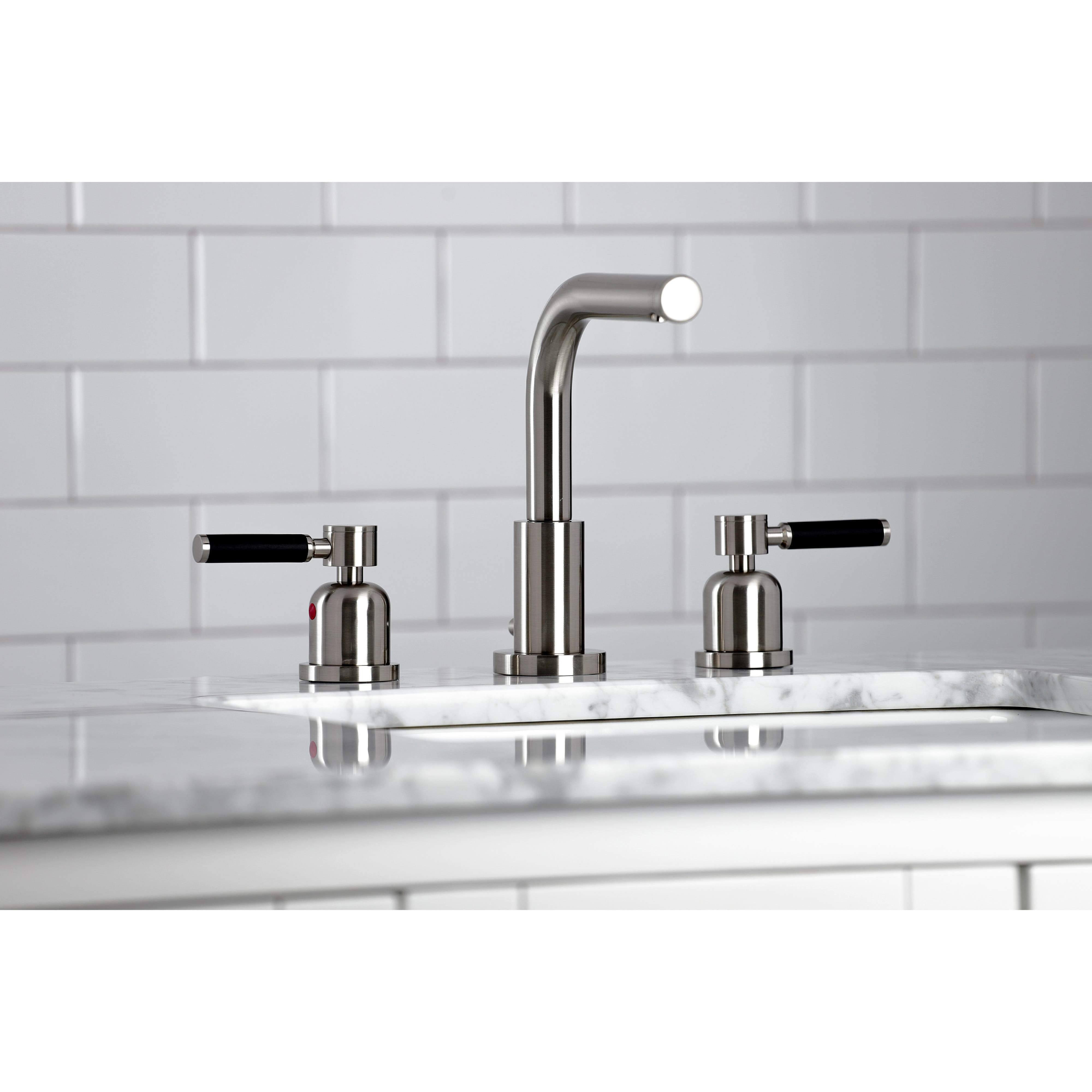 Kingston Brass FSC8958DKL 8x22 Widespread Bathroom Faucet, Brushed Nickel
