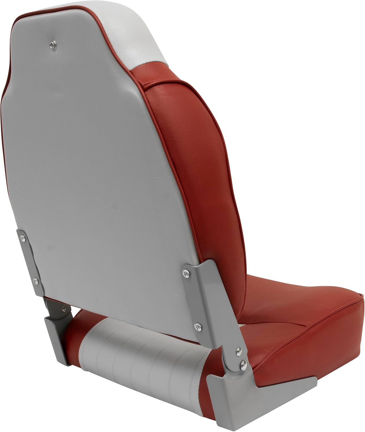Wise 8WD640PLS-661 Lund Style High Back Boat Seat, Grey/Red