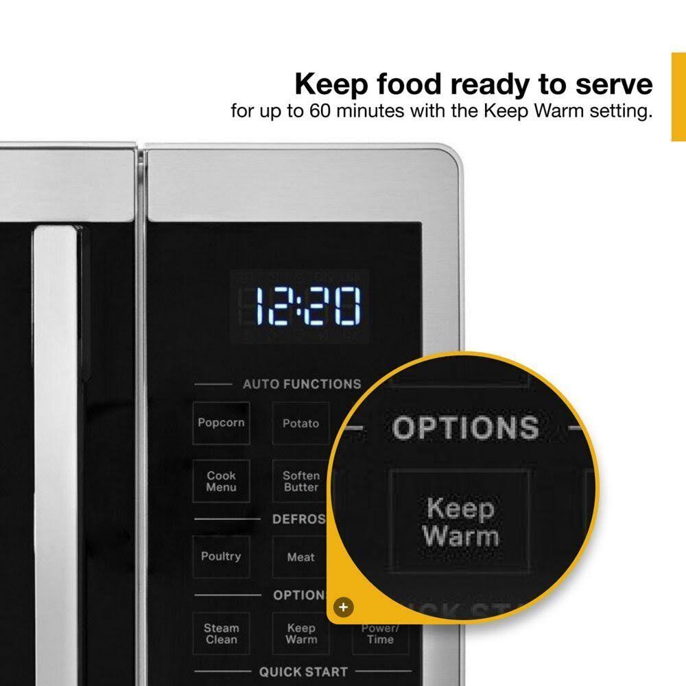 Whirlpool 0.9 Cu. ft. Capacity Countertop Microwave with 900 Watt Cooking Power WMC30309LS - Heritage Stainless Steel
