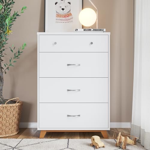 Child Craft SOHO Crib, 3-Drawer Dresser with Changing Table Topper, Chest, Nightstand, 4-Piece Nursery Set (Dusty Heather)