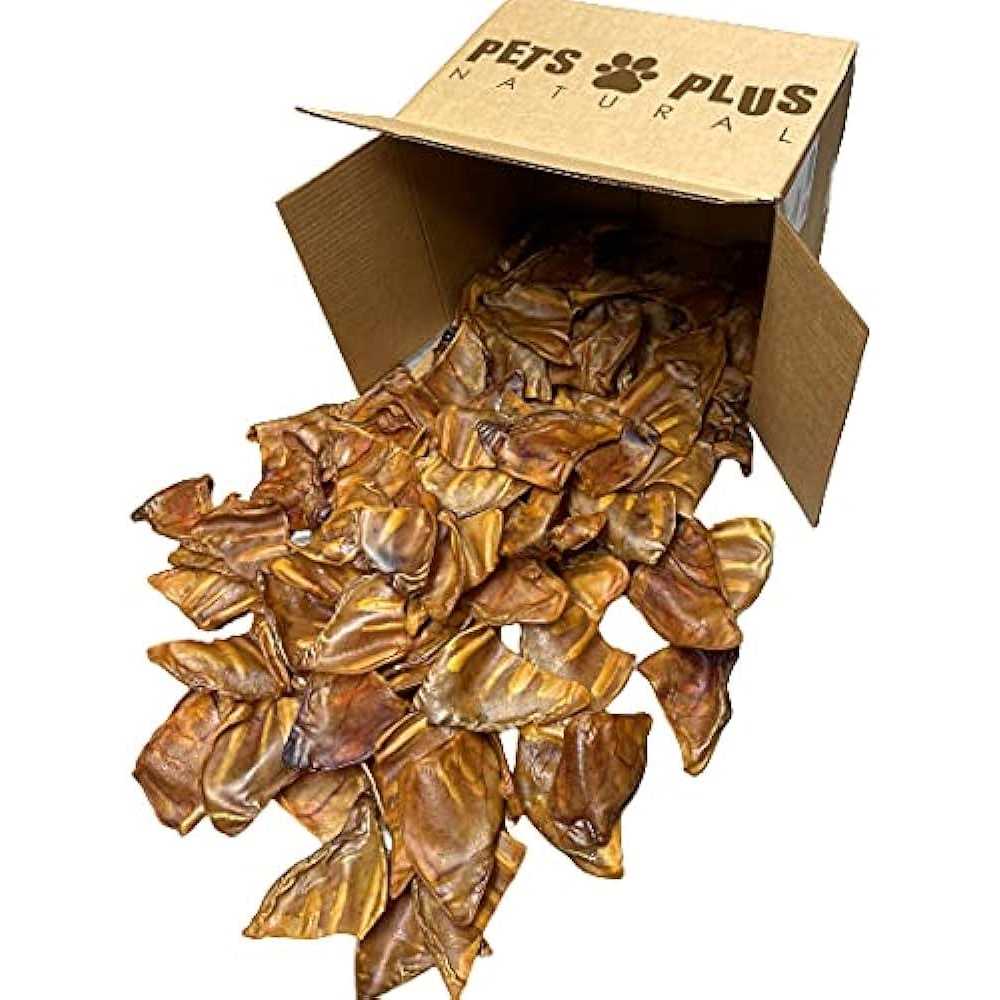 Pets Plus Natural All Natural Jumbo Whole Pig Ears for Dogs - Pet Supplies online store