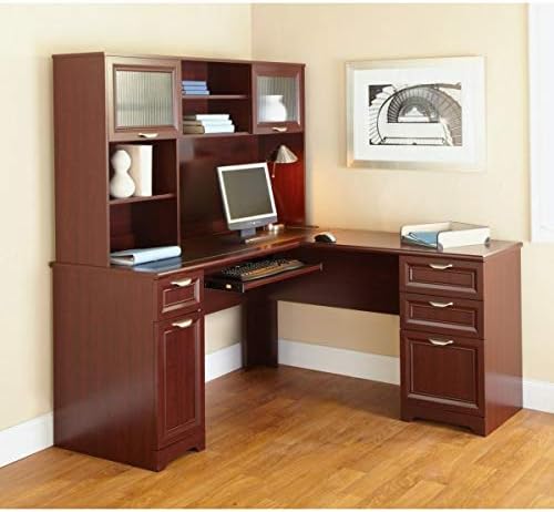 Realspace Magellan 59"W L-Shape Corner Desk, Classic Cherry