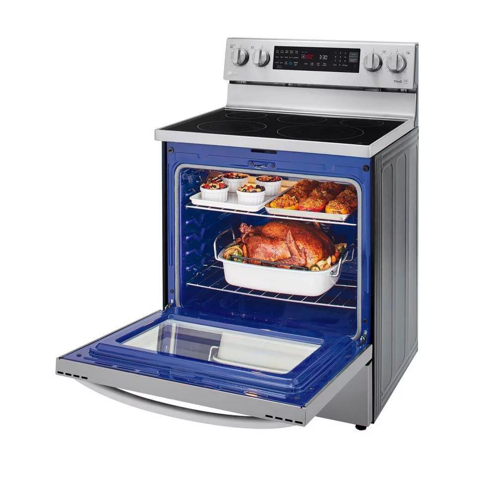 LG LREL6325F 6.3 cu ft. Smart Wi-Fi Enabled True Convection InstaView(R) Electric Range with Air Fry