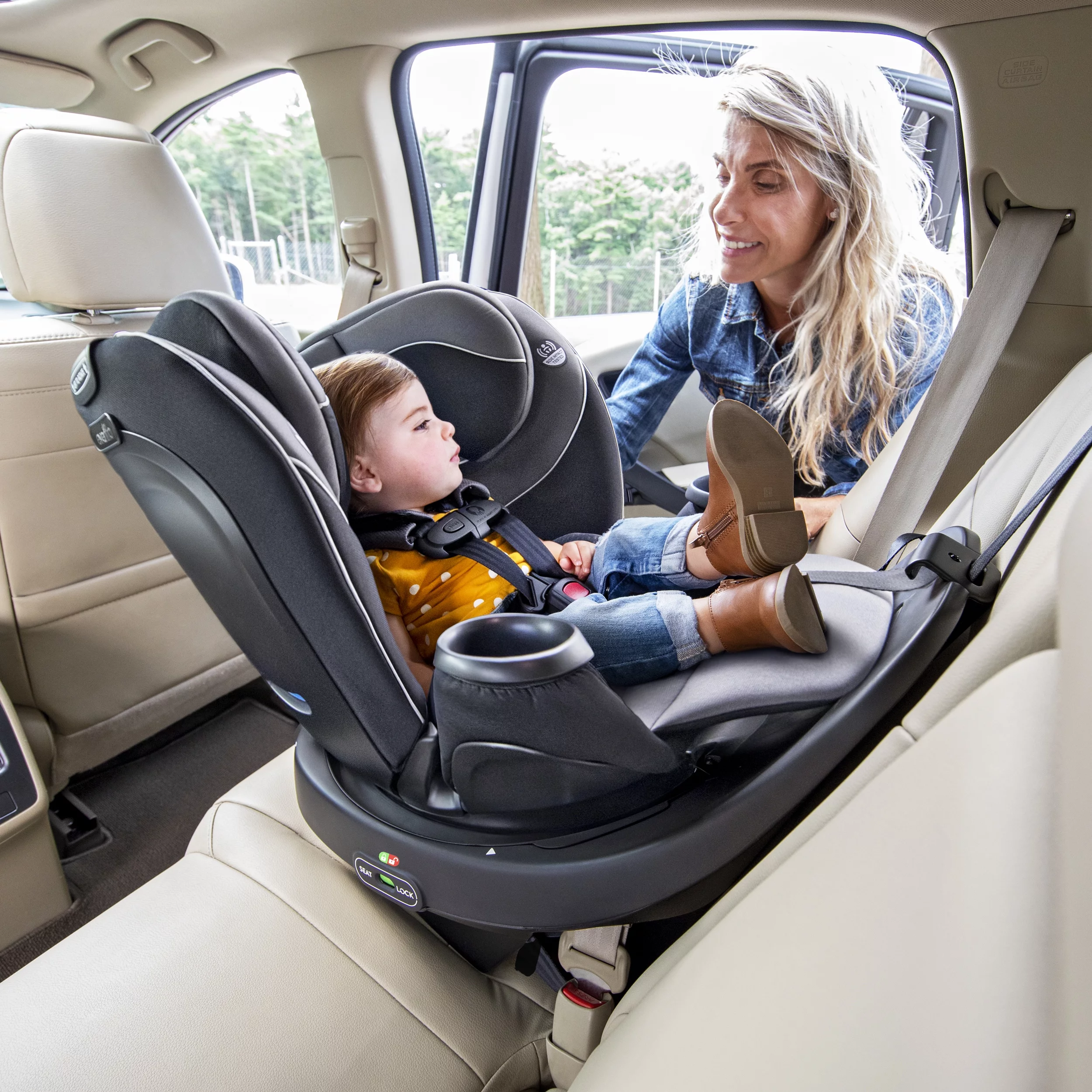 Evenflo Revolve360 Rotational All-In-One Convertible Car Seat (Amherst Gray)