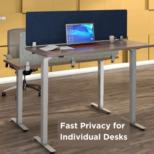 VaRoom - Desk Divider; Sound Proof Dividers - Privacy Shields for Student Desks and Desk Privacy Panels. Cubicle Wall, Desk Divider for Students and Office Divider (Light Grey, 48" W x 18”H)