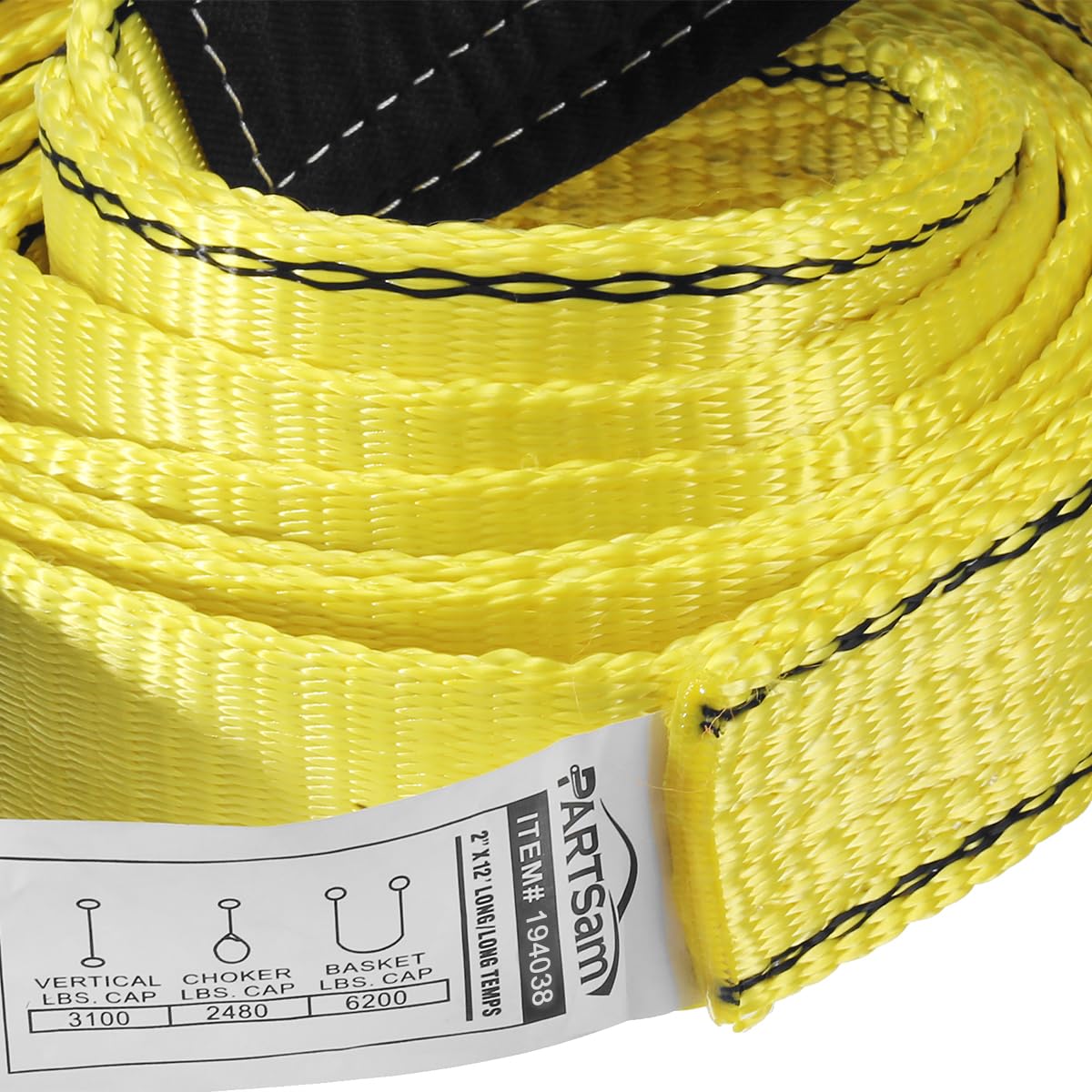 Partsam 440lbs Electric Cable Hoist Wireless Remote Control 120V Overhead Winch w Towing Strap Sling 38ft Lifting Height