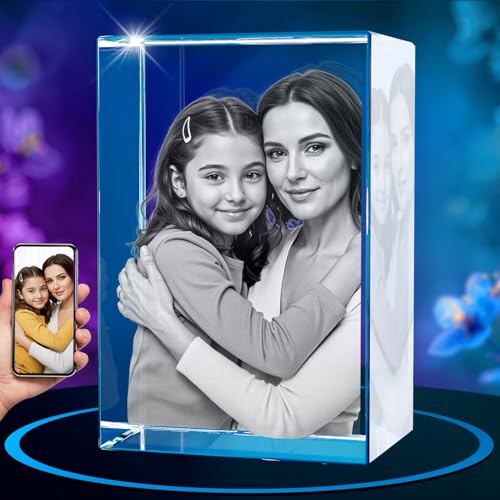 ArtPix 3D Premium Crystal Photo, Personalized Gifts for Mom, Women, Wife, Men, Her, Husband,Grandma, Great Customized Gift With Your Own Photo, Custom Birthday 3D Picture Rectangle, Couples Gifts