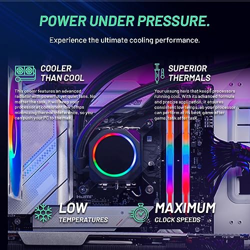Skytech Gaming PC Desktop – Intel Core i7 12700F 2.1 GHz, NVIDIA RTX 4070 Ti, 1TB NVME SSD, 16GB DDR4 RAM 3200, 750W Gold PSU, 360mm AIO, 11AC Wi-Fi, Windows 11 Home 64-bit,Black