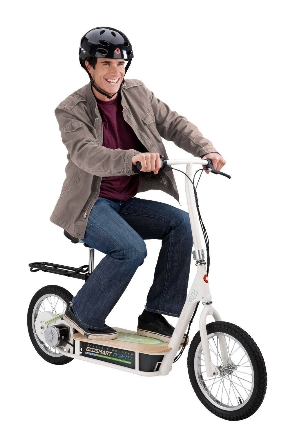 Razor Ecosmart Metro Electric Econimical Green Scooter with Seat and Rack