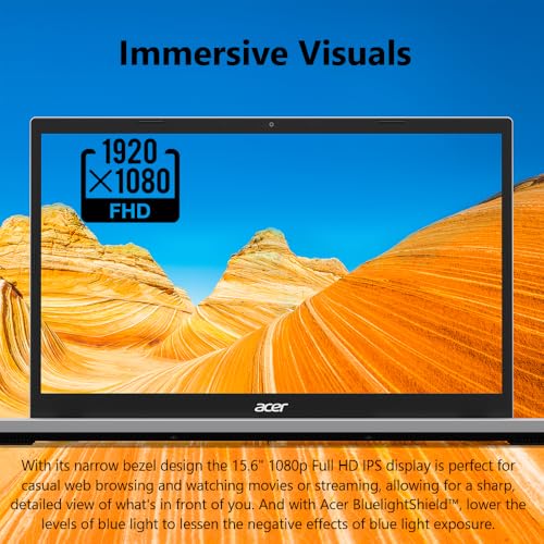 Acer Aspire 3 A315-24P-R7VH Slim Laptop | 15.6" Full HD | AMD Ryzen 3 7320U Quad-Core | AMD Radeon Graphics | 8GB LPDDR5 | 128GB NVMe SSD | Wi-Fi 6 | Windows 11 Home