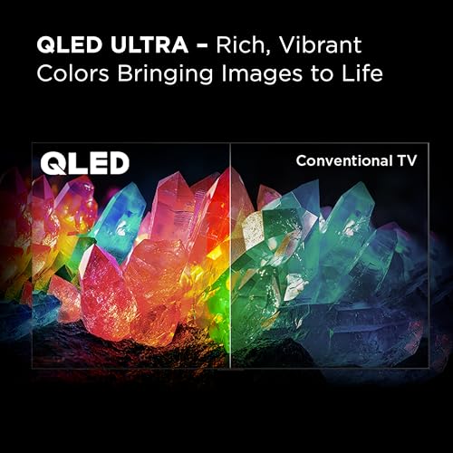 TCL QM7 QLED 4K Smart QD-Mini LED TV with Google TV Dolby Vision IQ, Dolby Atmos, HDR, Game Accelerator up to 240Hz, Voice Remote, Compatible with Alexa, Streaming Television