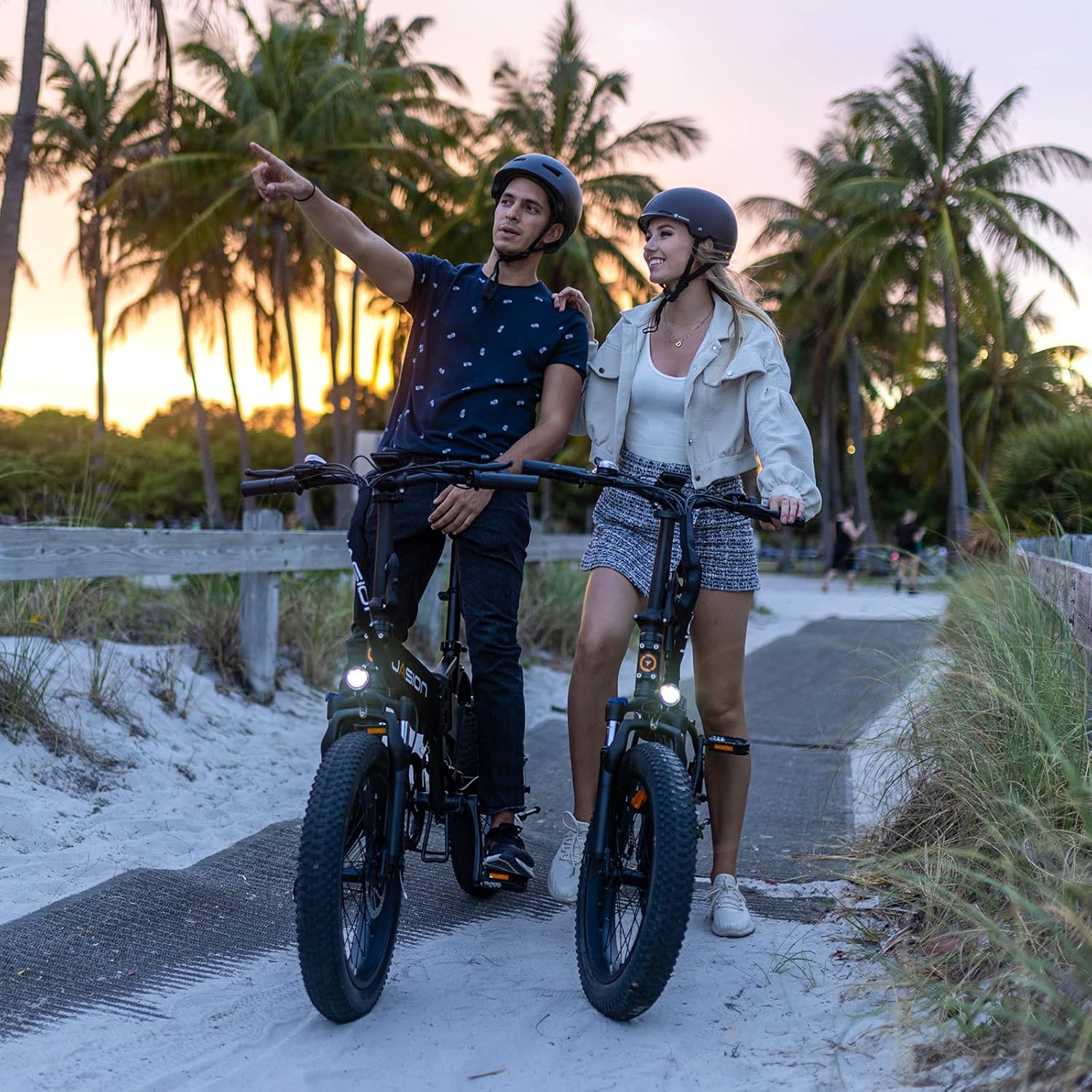 Jasion EB7 2.0 Electric Bike for Adults 2PCS, 850W Peak Motor 28MPH Max Speed Folding Ebike, 48V 10AH Removable Battery, 20" Fat Tire with Dual Suapension, 7-Speed Electric Bicycles, UL Certifiled