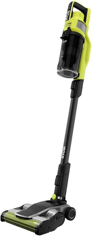 RYOBI 18V ONE+ HP Brushless Pet Stick Vacuum with Dual-Roller Bar Battery Operated, Green (Renewed)
