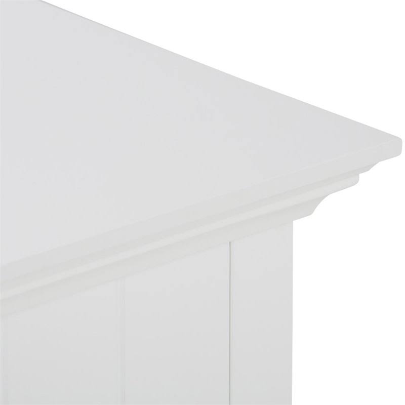 Simpli Home Four Drawer Floor Storage Cabinet in Pure White