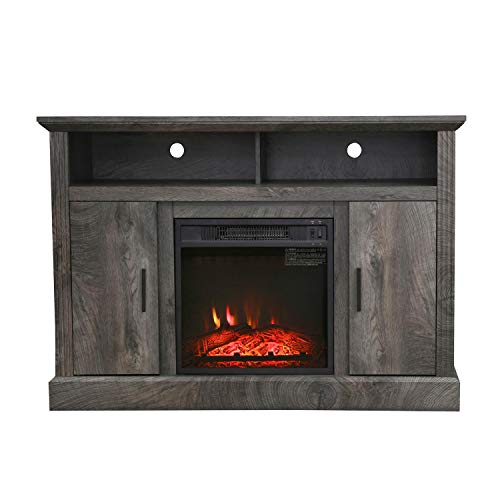 PatioFestival Electric Fireplace TV Stand Entertainment Center Corner Fire Place Heaters Tv Console with Generic Rustic Furniture for TVs up to 42" Wide, Rustic