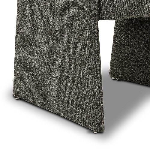 POLY & BARK Chios Dining Chair, Juniper Green Boucle
