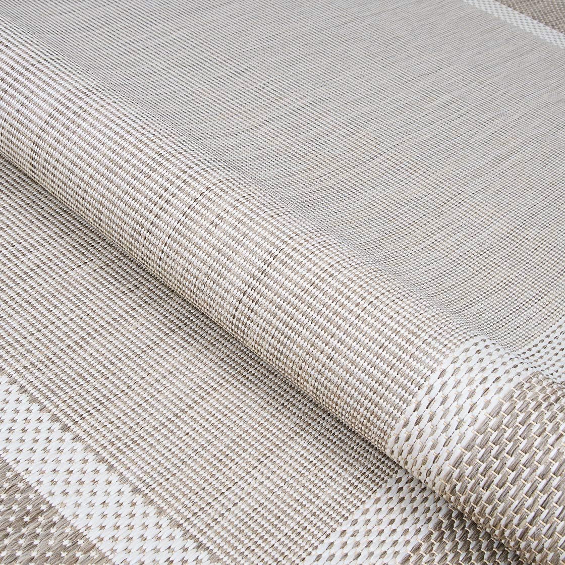 Couristan Recife Stria Texture Indoor/Outdoor Area Rug, 5'10" x 9'2", Champagne-Taupe