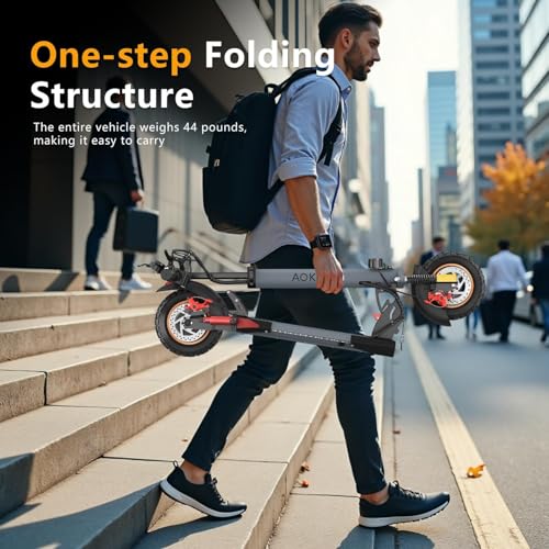 Electric Scooter Adults, 800W Motor & 28 MPH Portable Folding Commuting Eletric Scooter, Up to 22 Miles Range, 10" Off Road Tires e Scooter, Dual Brake & Dual Suspension Scooter for Adult E-Scooter