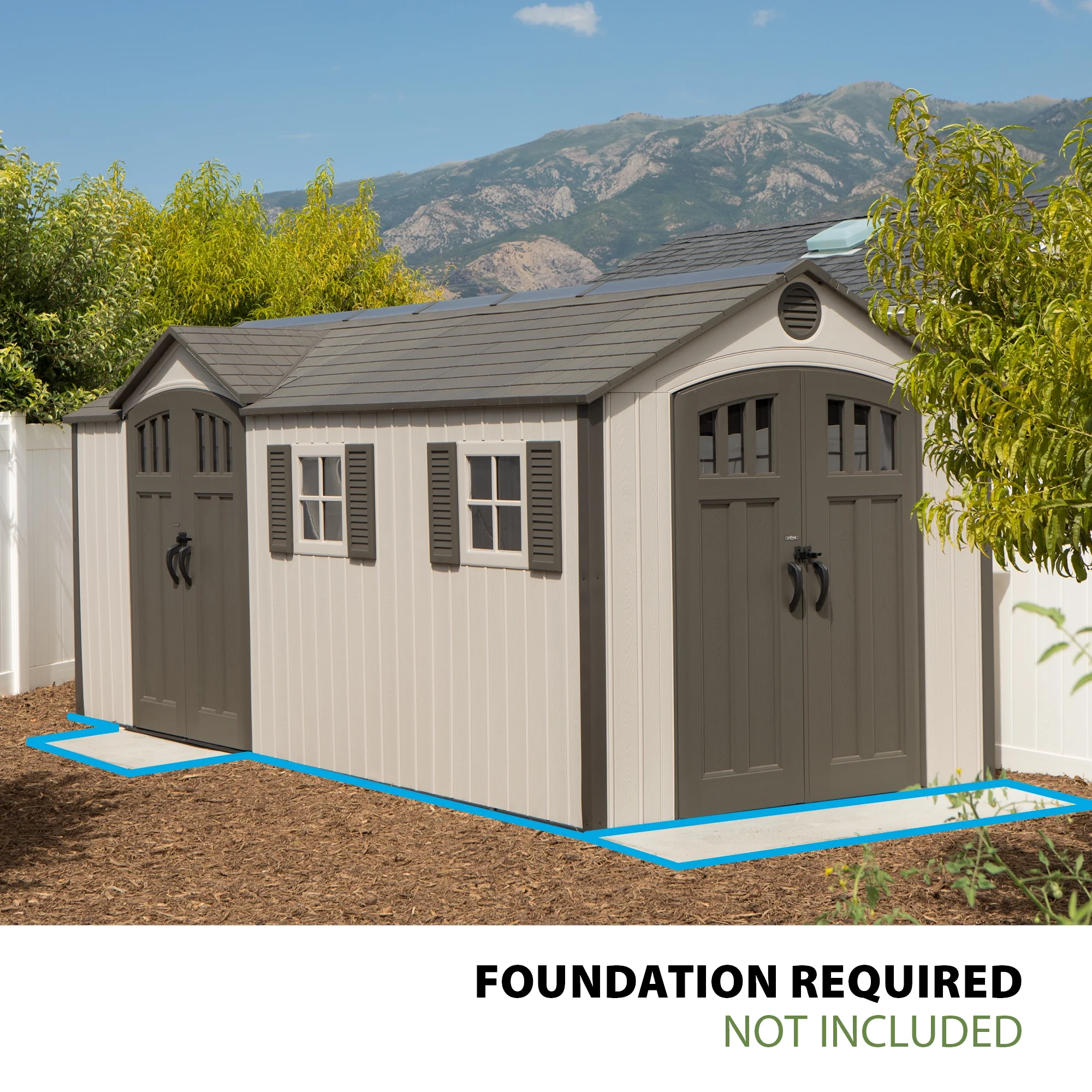 Lifetime 17.5 ft. x 8 ft. Outdoor Storage Shed - 60213