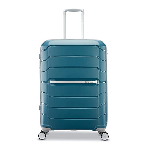 Samsonite Freeform 21-Inch Hardside Carry-On Luggage - Hardshell Carry-On Suitcase - TSA, Airline-Approved - Expandable Hard Shell, Smooth Rolling Spinner Wheels for Lightweight Travel - Navy