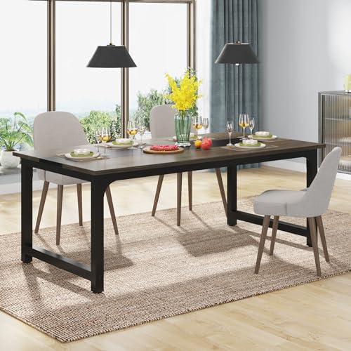 Tribesigns Modern Computer Desk, 63 x 31.5 inch Large Executive Office Desk Computer Table Study Writing Desk Workstation for Home Office, Spliced Desktop, White
