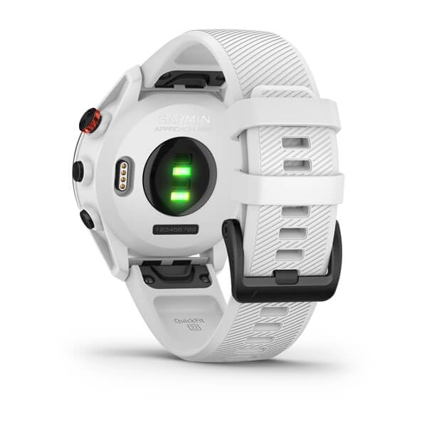 Garmin Approach S62 GPS Golf Watch (Black Bezel/White Band) with Virtual Caddie,Mapping Includes Charging Base and Cleaning Cloth