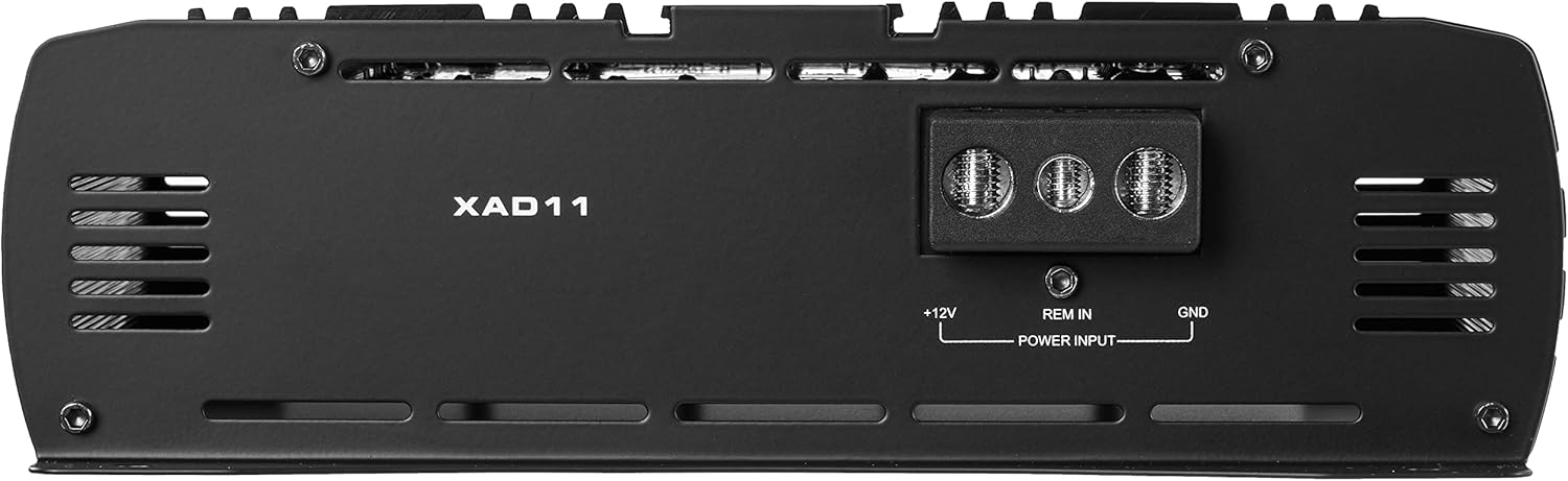 NVX XAD13 2000W RMS 1-OHM Stable Full Bridge Class D High Power Competition Monoblock Car Audio MOSFET Amplifier with Remote Subwoofer Level Control