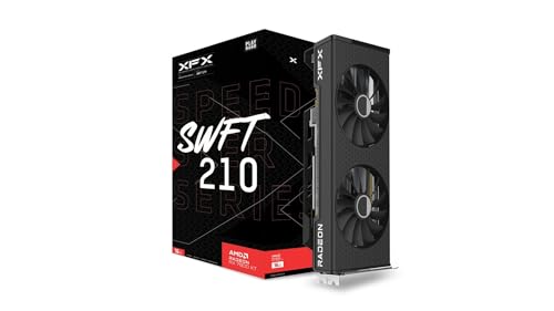 XFX Swift AMD Radeon RX 9060 XT OC Gaming Edition with 8GB GDDR6 HDMI 2xDP, AMD RDNA 4 RX 9060XT RX-96TSW8GBA