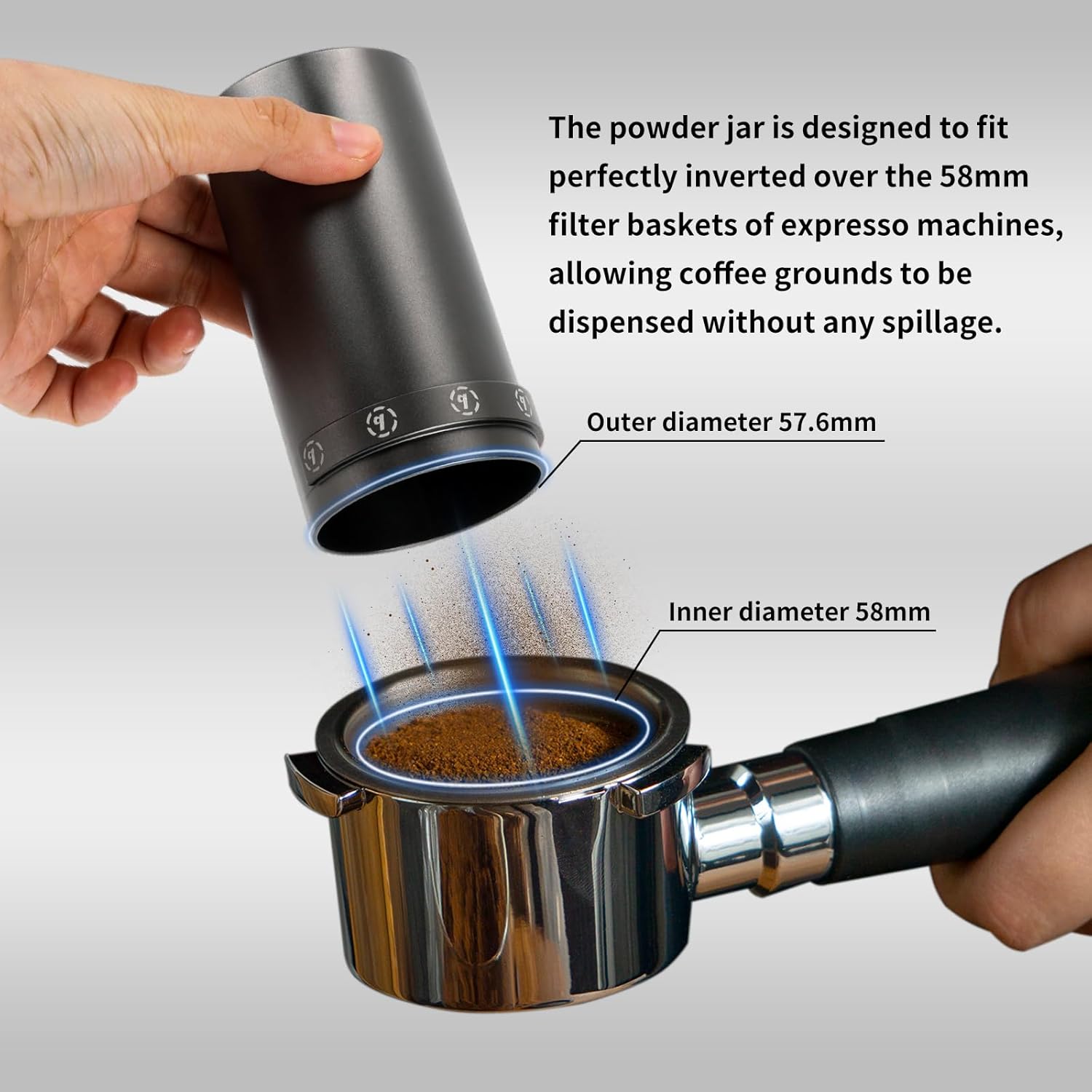 Electric Burr Coffee Grinder, Professional Espresso Grinder, Quiet Compact, 65g Single Dose, 90 Adjustable Settings, Easy to Use&Clean, Stainless-steel Burr Grinder, Great Flavor in Cold Brew