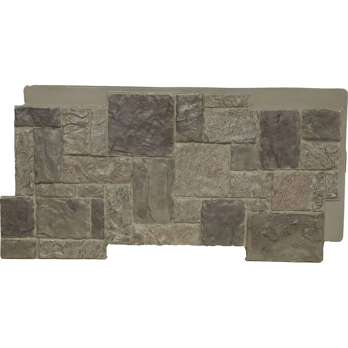 Castle Rock Stacked Stone, Stonewall Faux Stone Siding Panel (Smokey Ridge)