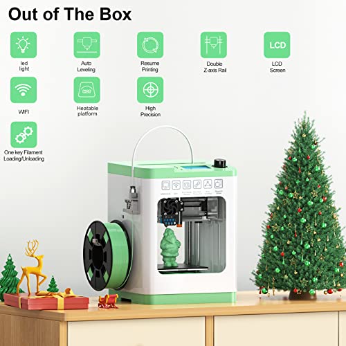 3D Printers Tina2 Basic, Fully Assembled and Auto Leveling 3D Printer for Beginners and Kids, Removable Magnetic Platform, High Precision Printing FDM Mini 3D Printer for Home and School