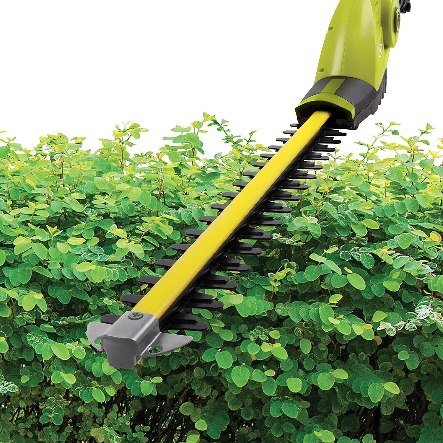 Sun Joe Cordless Lawn Care System with Hedge Trimmer Pole Saw and Leaf Blower, Green
