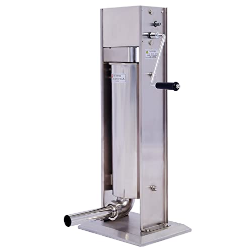 Sausage Stuffer Maker, 7L/15Lbs Capacity Heavy Duty Dual Speed Vertical Meat Filler With 4 Nozzle, Stainless Steel Sausage Stuffer Machine For Commercial And Home Use