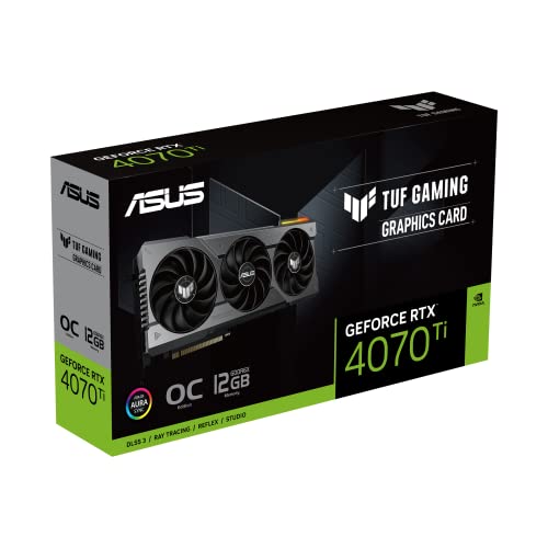 ASUS TUF Gaming NVIDIA GeForce RTX™ 4070 Ti OC Edition Gaming Graphics Card (PCIe 4.0, 12GB GDDR6X, HDMI 2.1a, DisplayPort 1.4a), TUF-RTX4070TI-O12G-GAMING