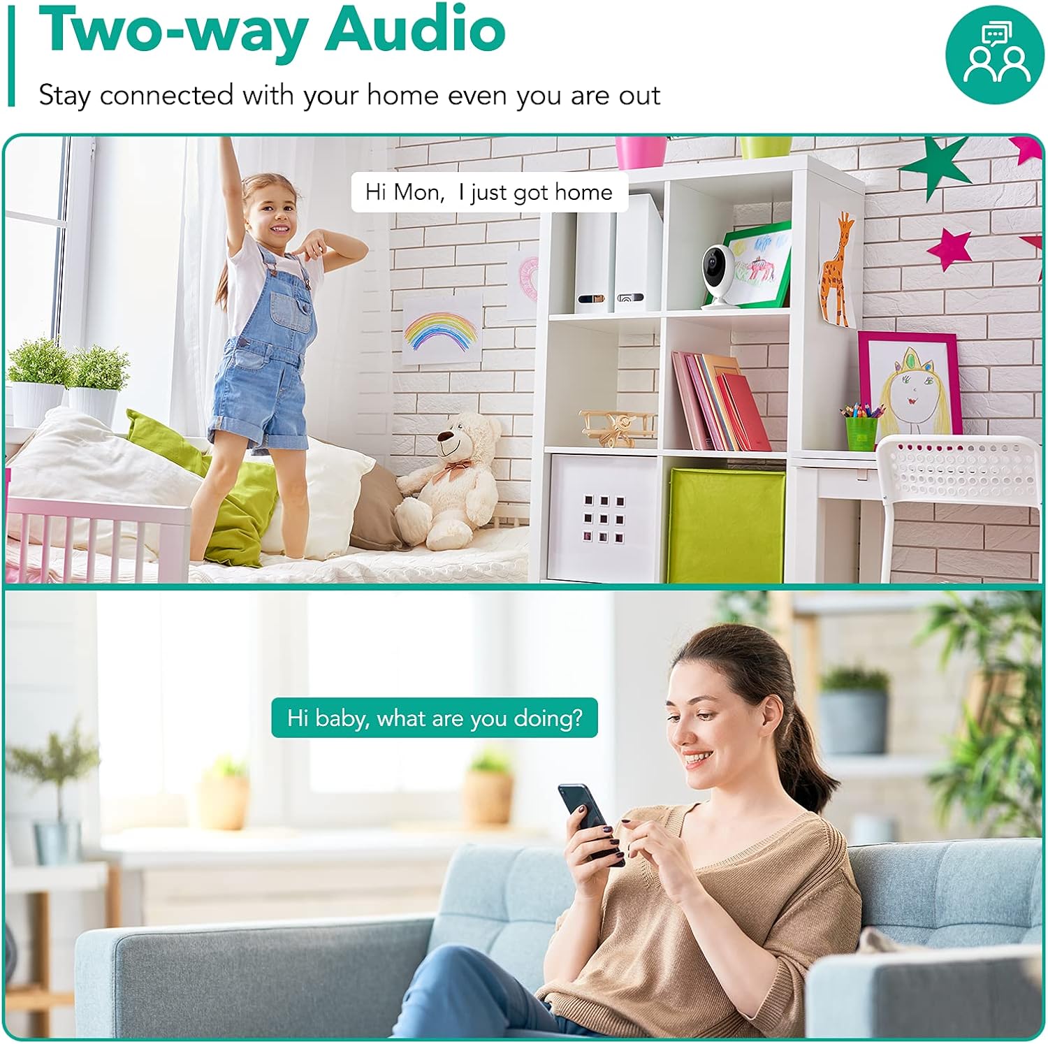 Indoor Security Camera 4pcs, Wansview 1080PHD WiFi Indoor Camera, Baby Camera, Baby Monitor, Pet Camera, with Motion Detection Two-Way Audio Night Vision, Works with Alexa
