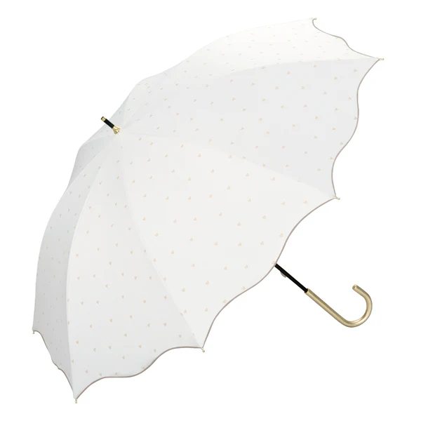 [Wpc. Official] Sun Umbrella Light Blocking Heart Mellow 50cm Complete Light Blocking Heat Insulation UV Cut Rain and Shine Dual Use Ladies Long Umbrella