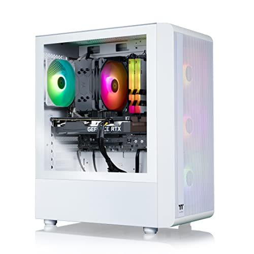Thermaltake LCGS Quartz R66 Gaming Desktop (AMD Ryzen™ 5 5600, ToughRam DDR4 3600Mhz 16GB RGB Memory, AMD Radeon™ RX 6600, 1TB NVMe M.2, WiFi, Windows 11) S2QT-B550-R66-LCS