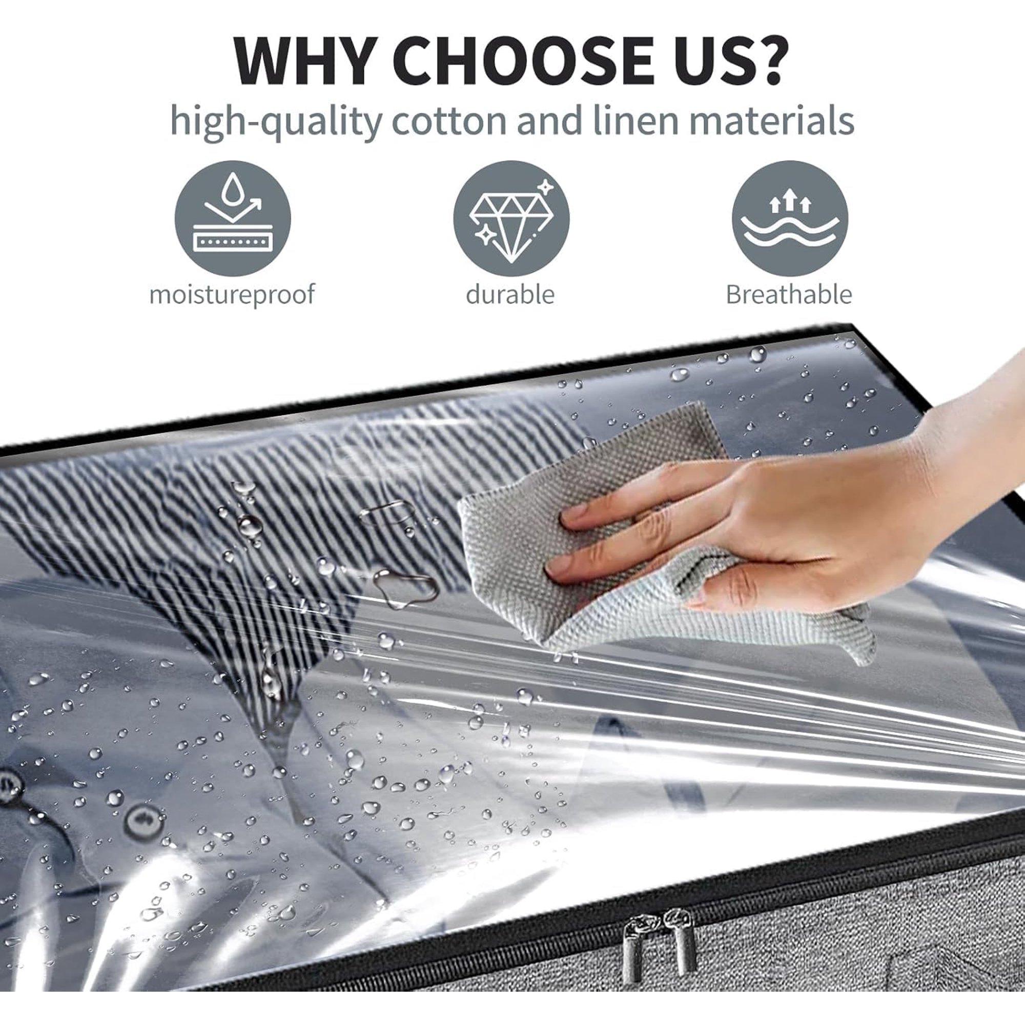 5Pack under bed storage Transparent plastic visual window containers Below bins 4.5 Inches Low Profile Under Organizer Clothes bag with Sturdy Sidewalls and Bottom