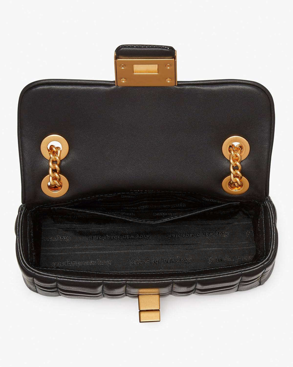 Kate Spade New York Evelyn Quilted Leather Small Shoulder Crossbody Black One Size
