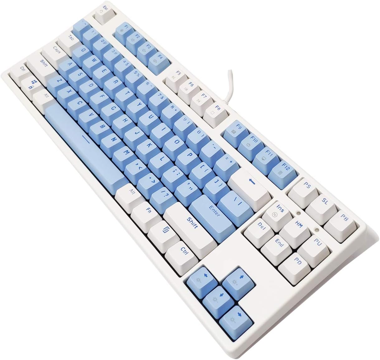 75% Mechanical Gaming Keyboard Black Switches 87 Key, RGB Rainbow LED Backlight for PC and Laptop