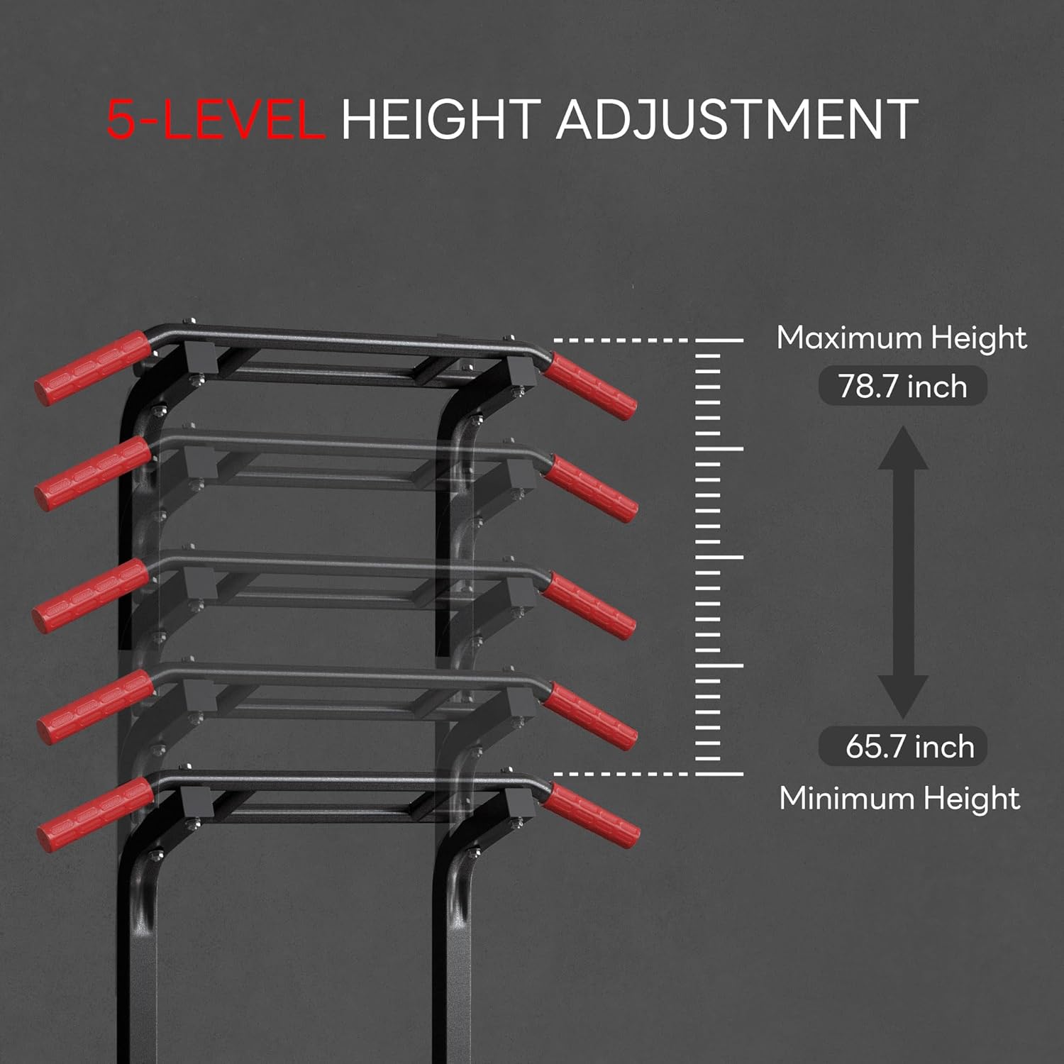 SogesPower Power Tower Pull Up Dip Stand Multi-Function Adjustable Height Workout Equipment Dip Station Fitness Strength Training for Home Gym 330LBS