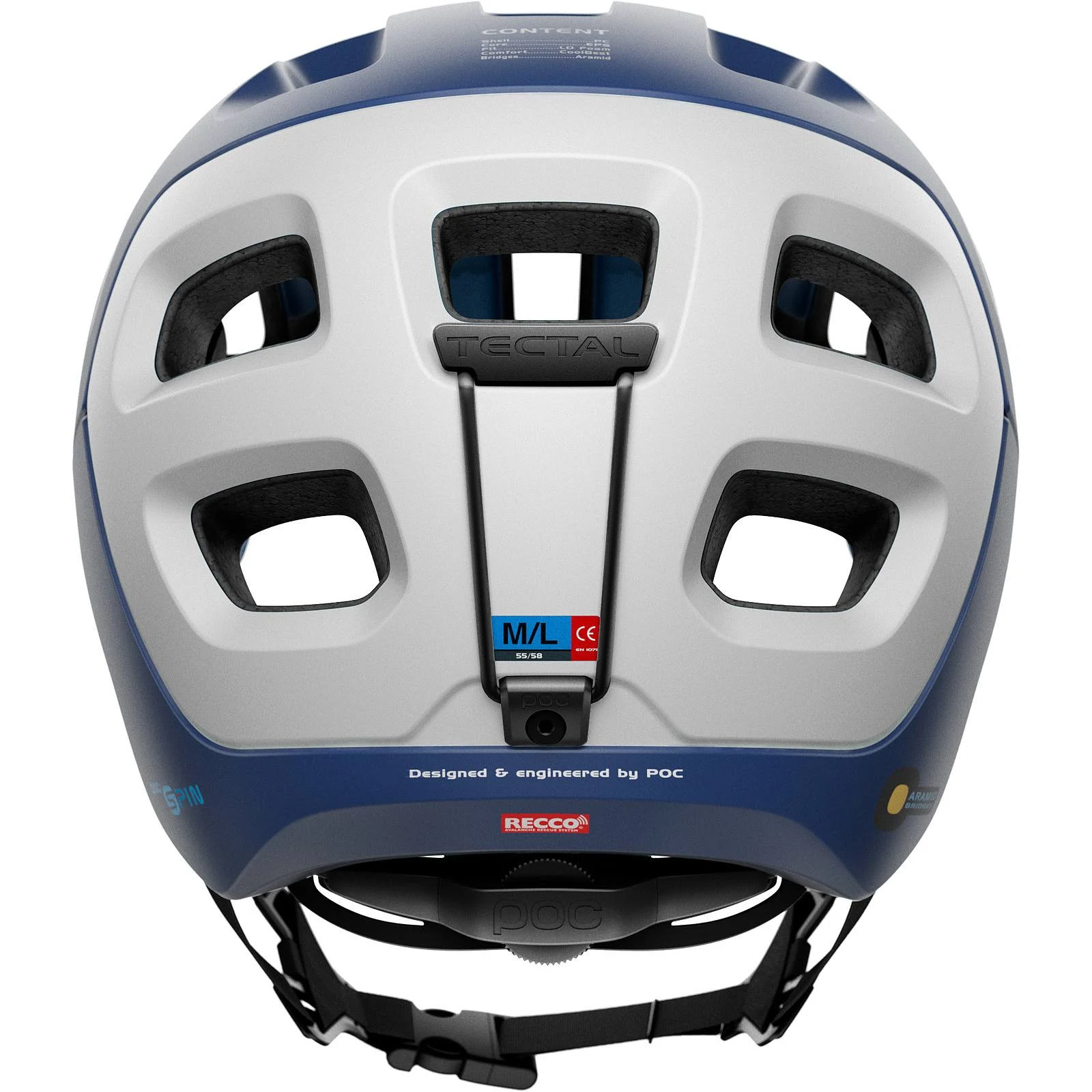 POC Tectal Race Spin Helmet Lead Blue/Hydrogen White XL/XXL