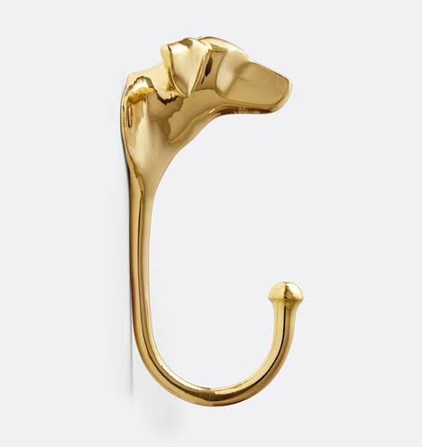 Cast Brass Dog Hook C104946