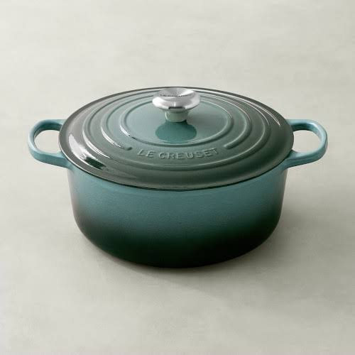 Le Creuset Signature Cast-Iron Round Dutch Oven, 7 1/4-Qt., Ocean | Williams Sonoma