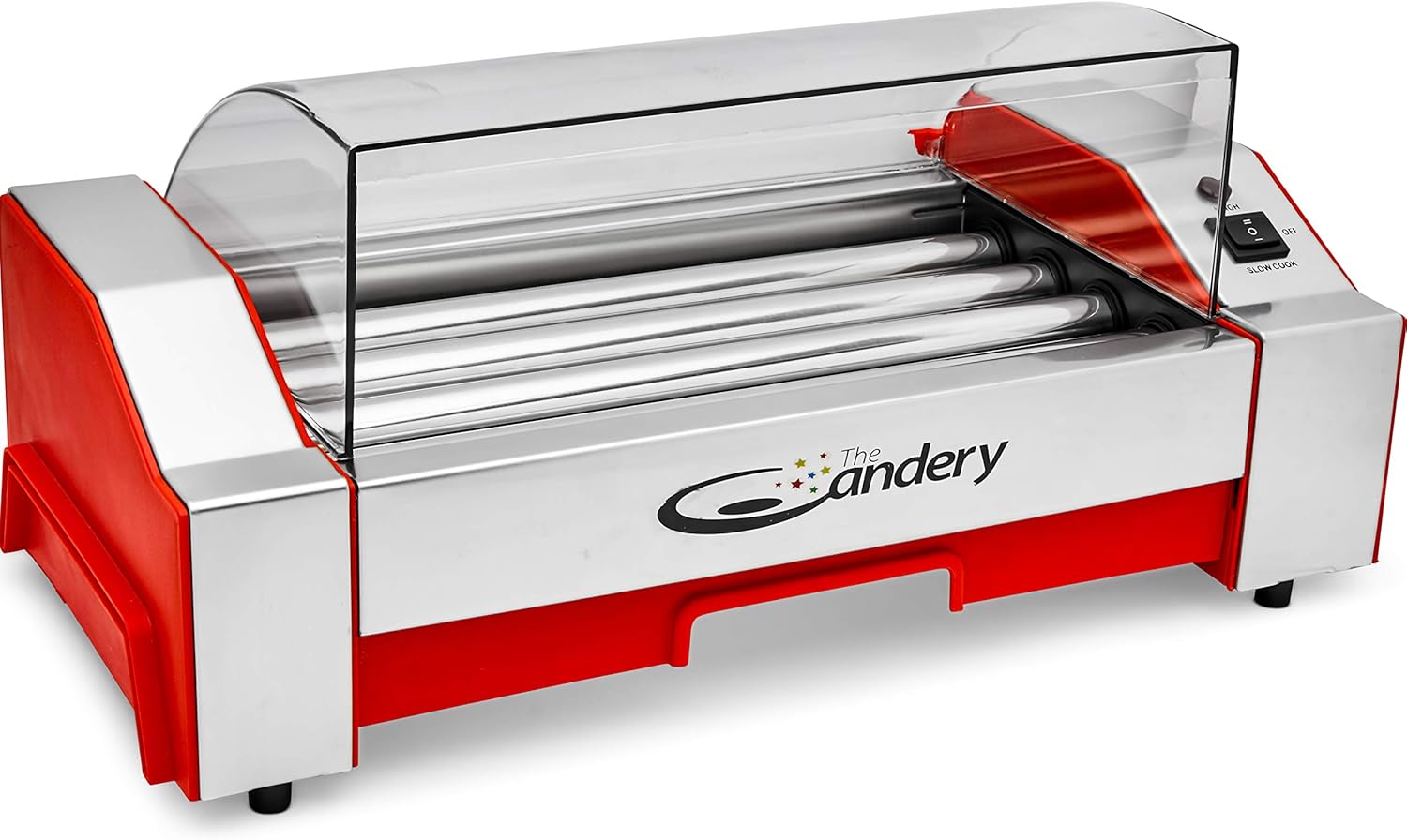 The Candery Hot Dog Roller - Sausage Grill Cooker Machine - 6 Hot Dog Capacity - Household Hot Dog Machine for Children and Adults