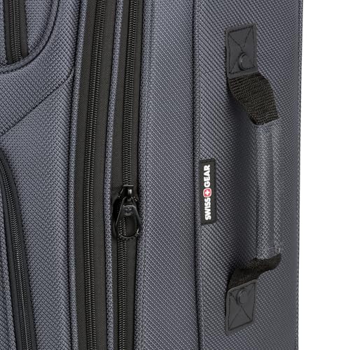 SwissGear Sion Softside Expandable Luggage, Black, Checked-Large 29-Inch
